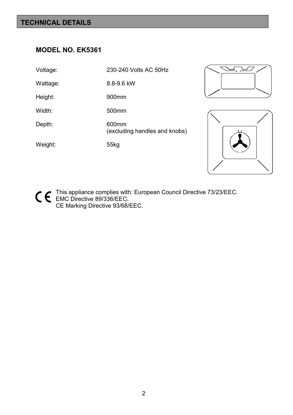 Electrolux EK5361 User Manual | Page 2 / 28