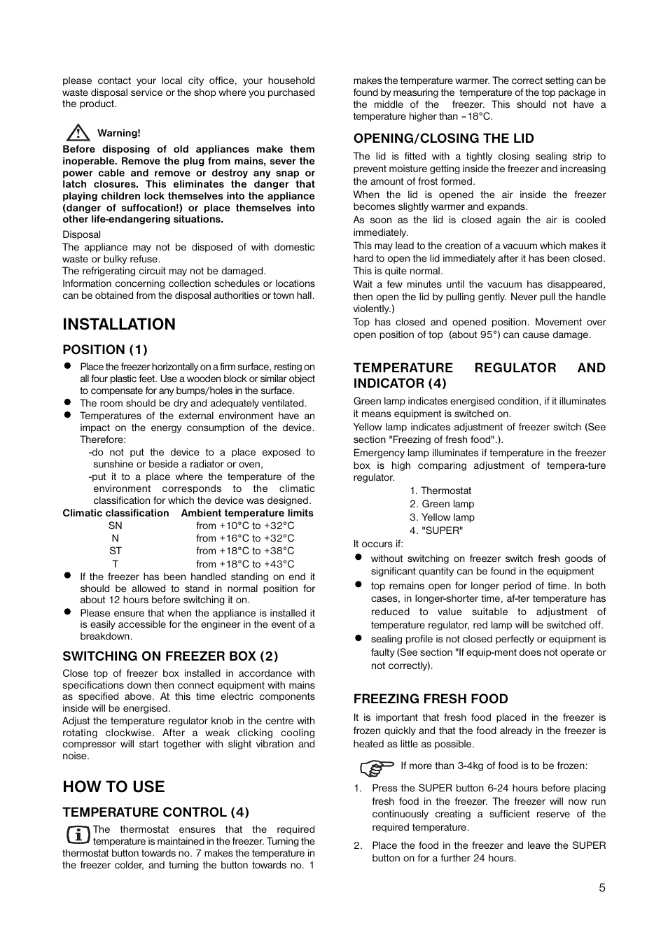 Installation, How to use | Electrolux ECN 1050 User Manual | Page 5 / 12