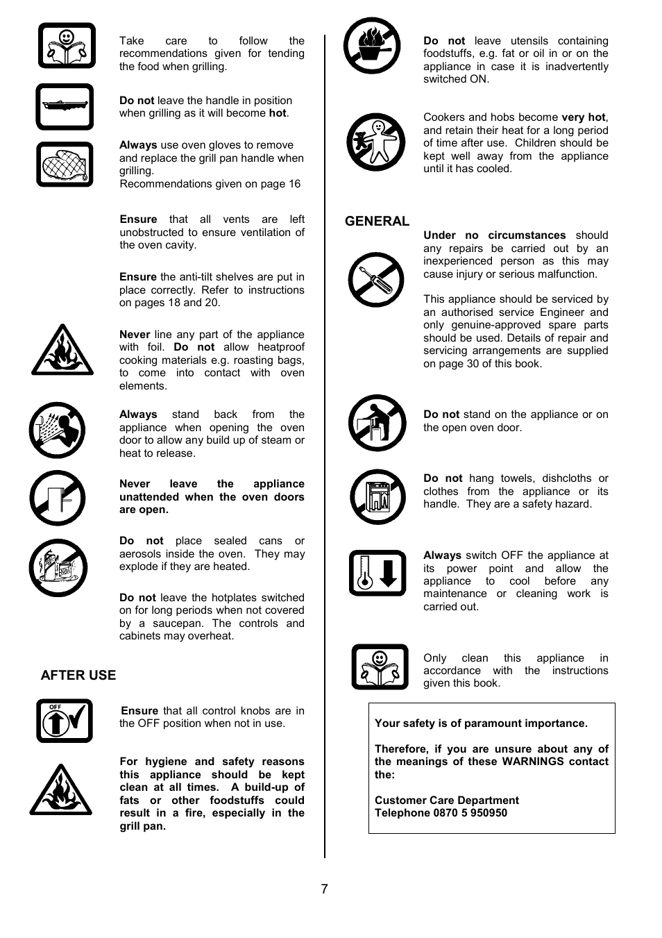 After use, General | Electrolux SIE340 User Manual | Page 7 / 32