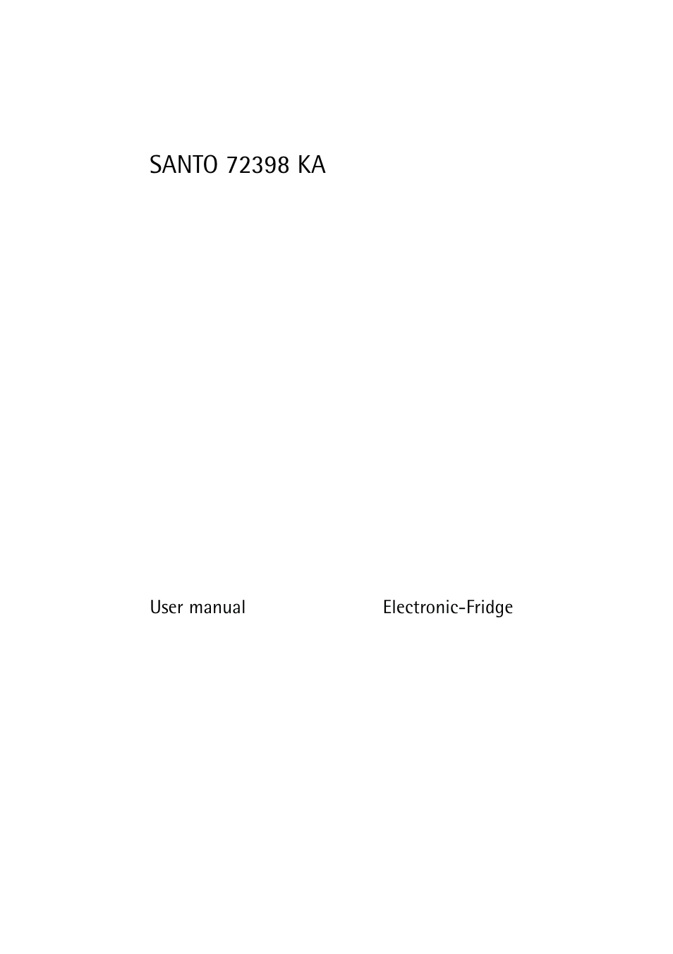 Electrolux 72398 KA User Manual | 28 pages