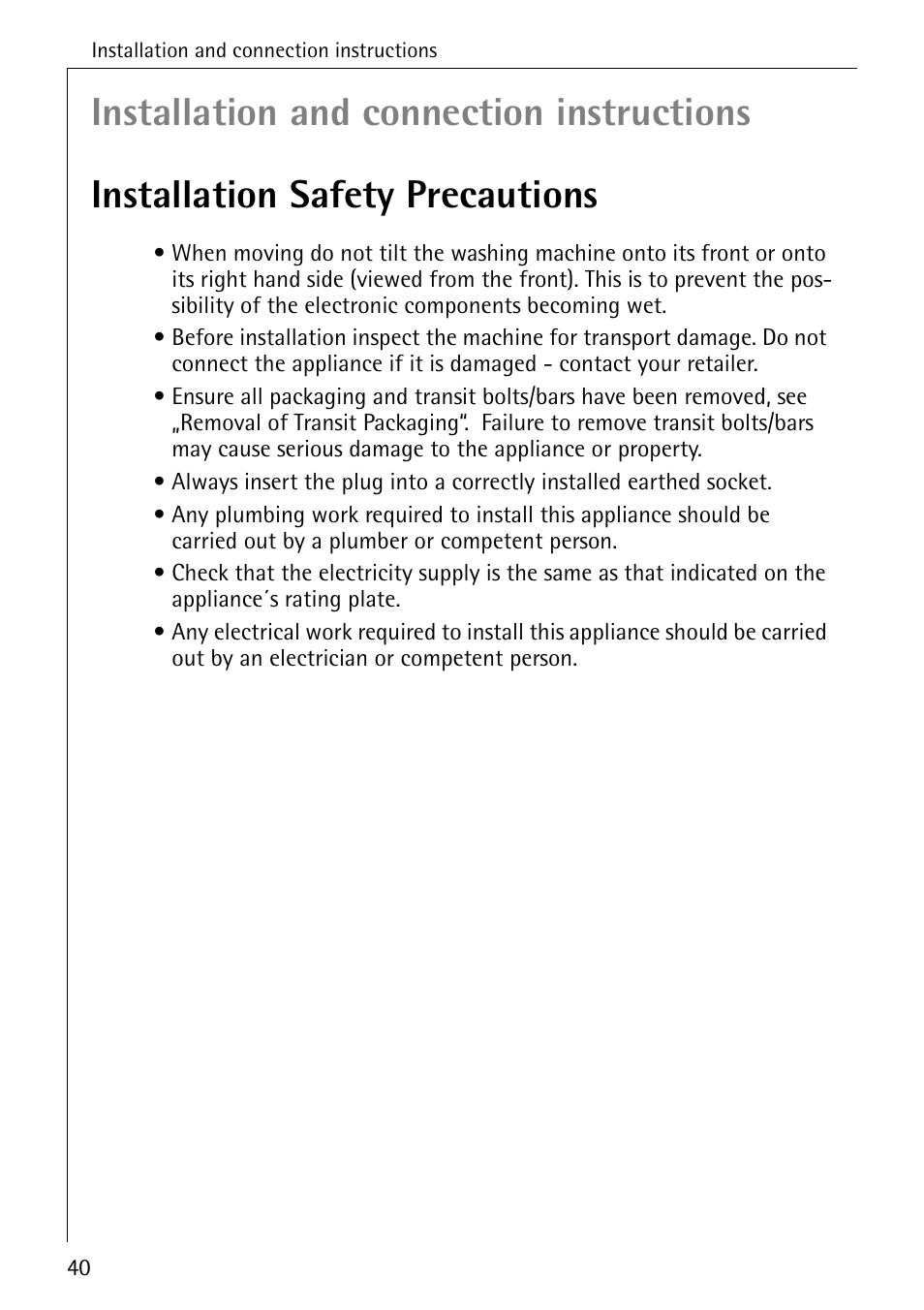 Electrolux 72640 User Manual | Page 40 / 56