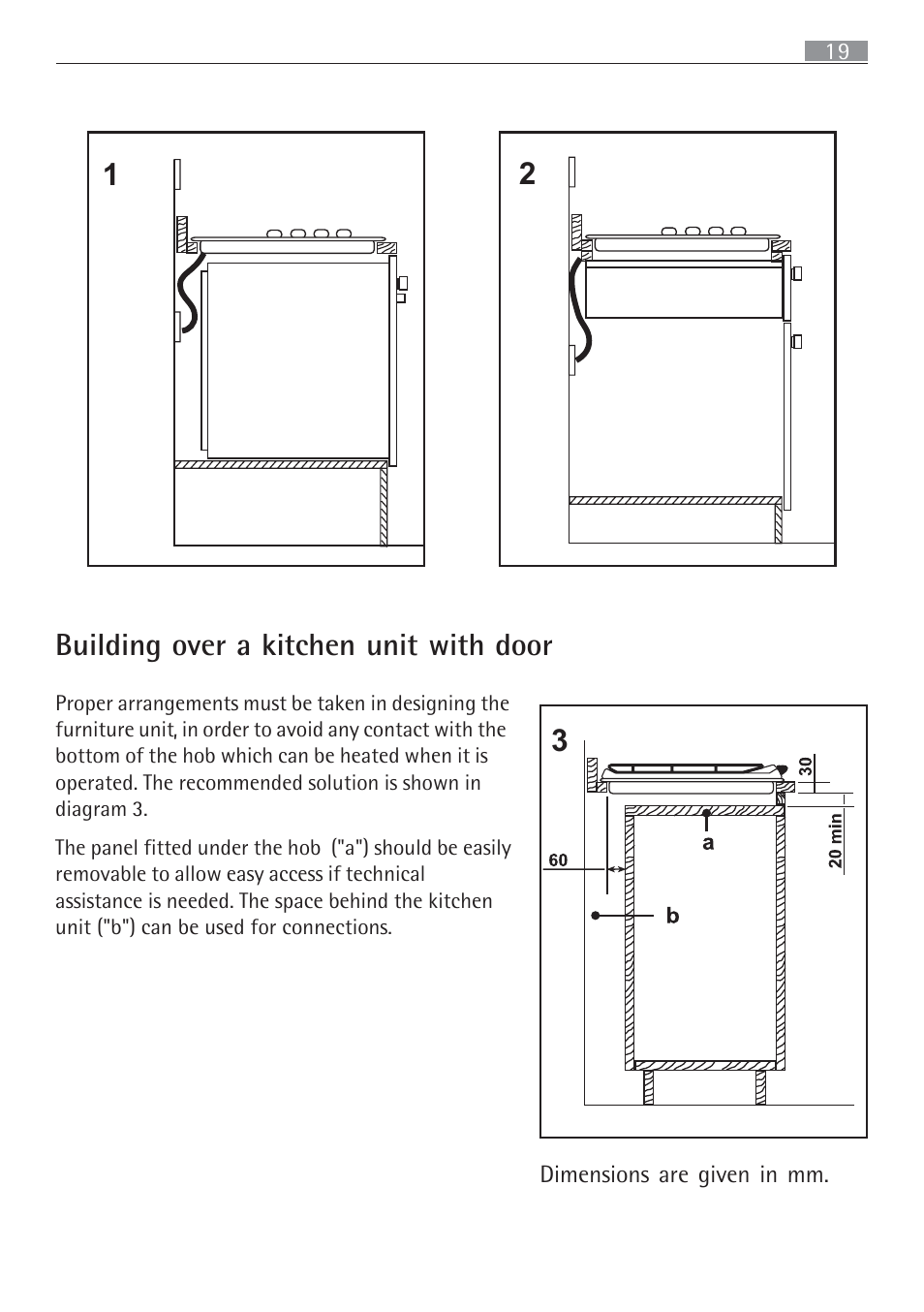 12 building over a kitchen unit with door | Electrolux 65852 G User Manual | Page 19 / 32
