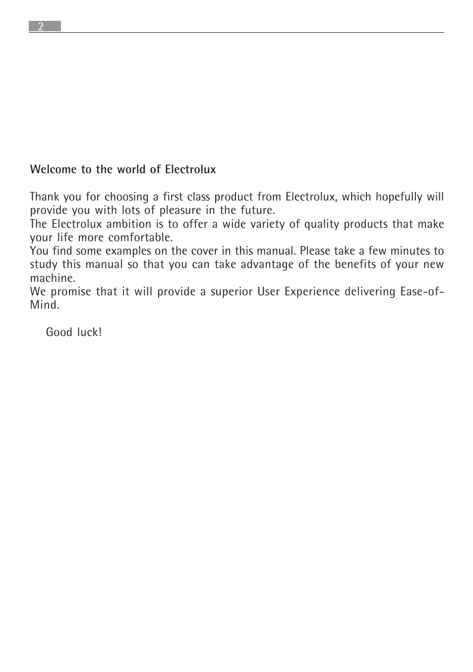 Electrolux 65852 G User Manual | Page 2 / 32