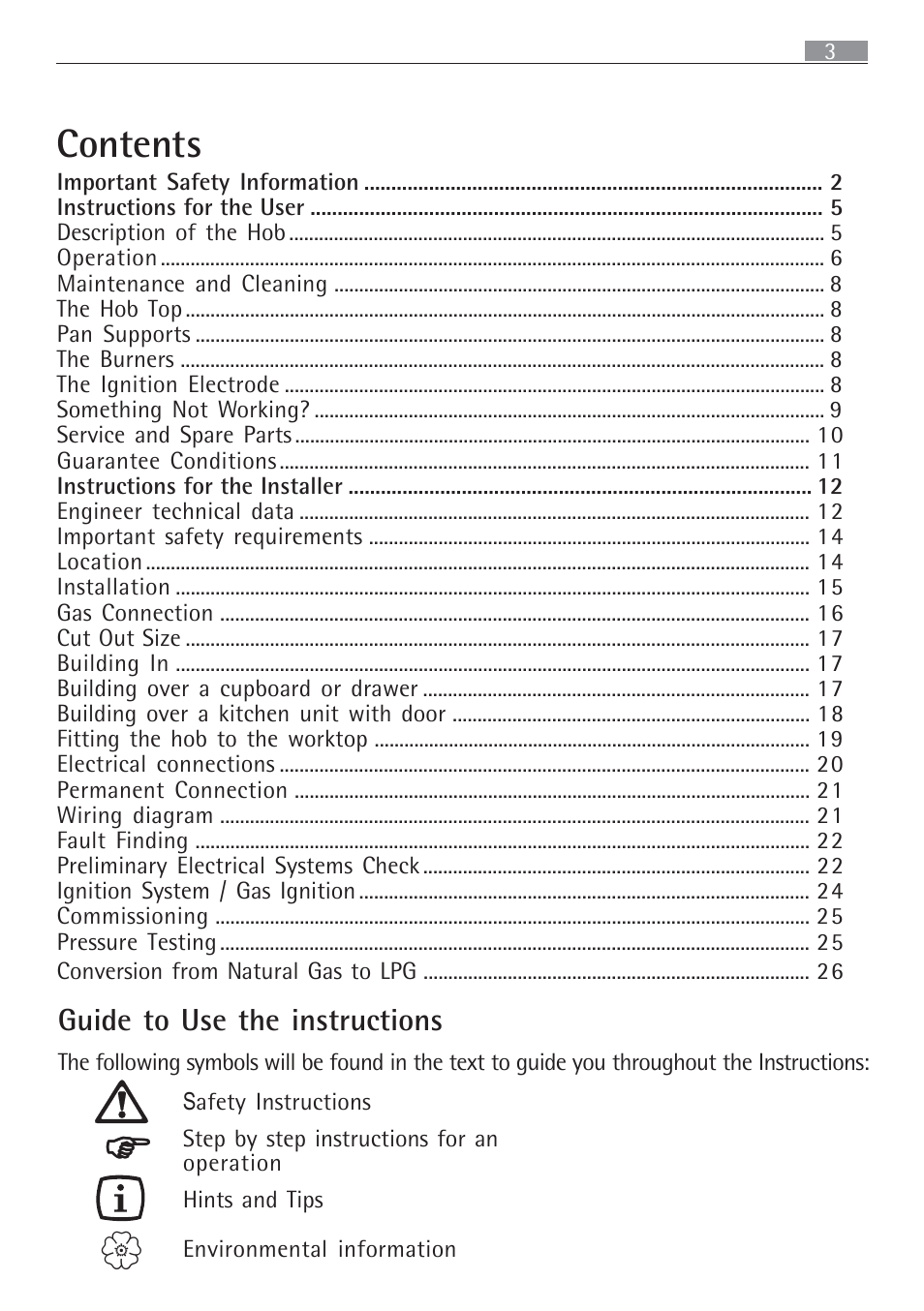 Electrolux 65852 G User Manual | Page 3 / 32
