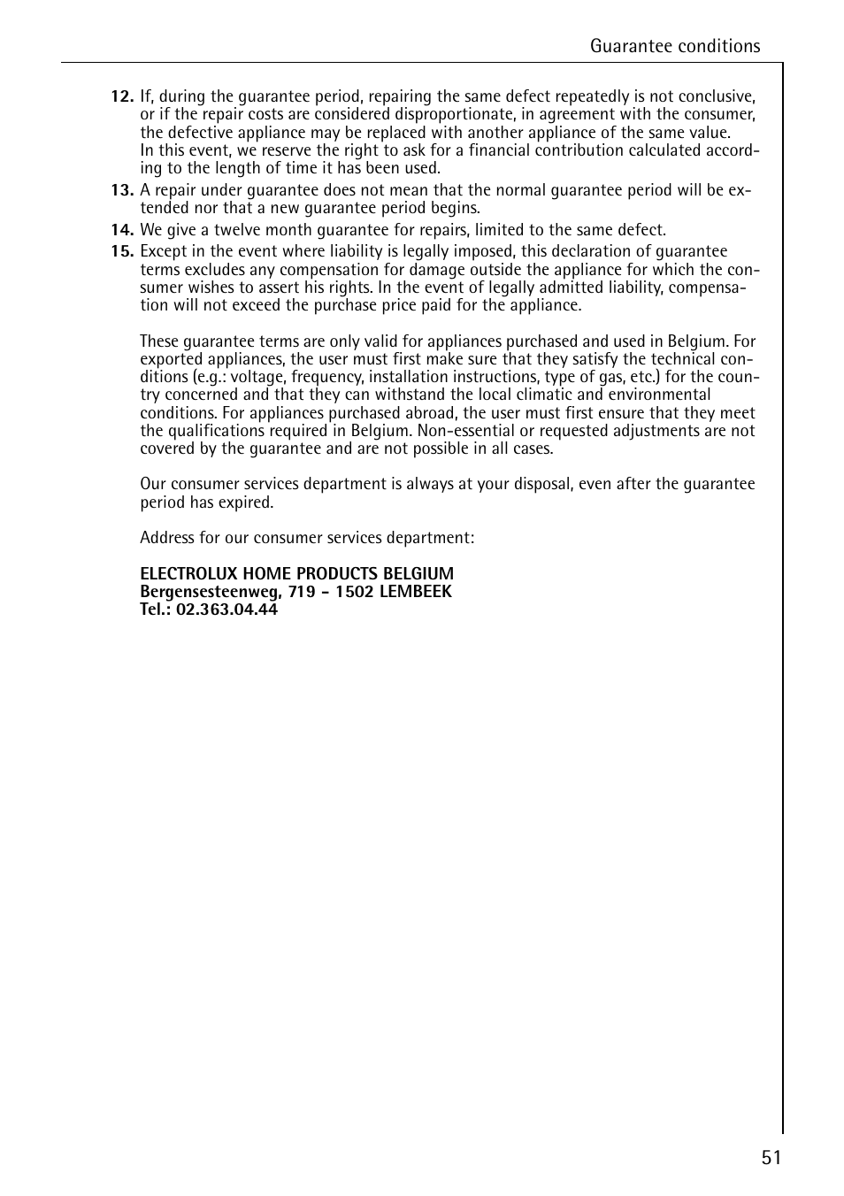 Electrolux LAVAMAT 50550 User Manual | Page 51 / 56