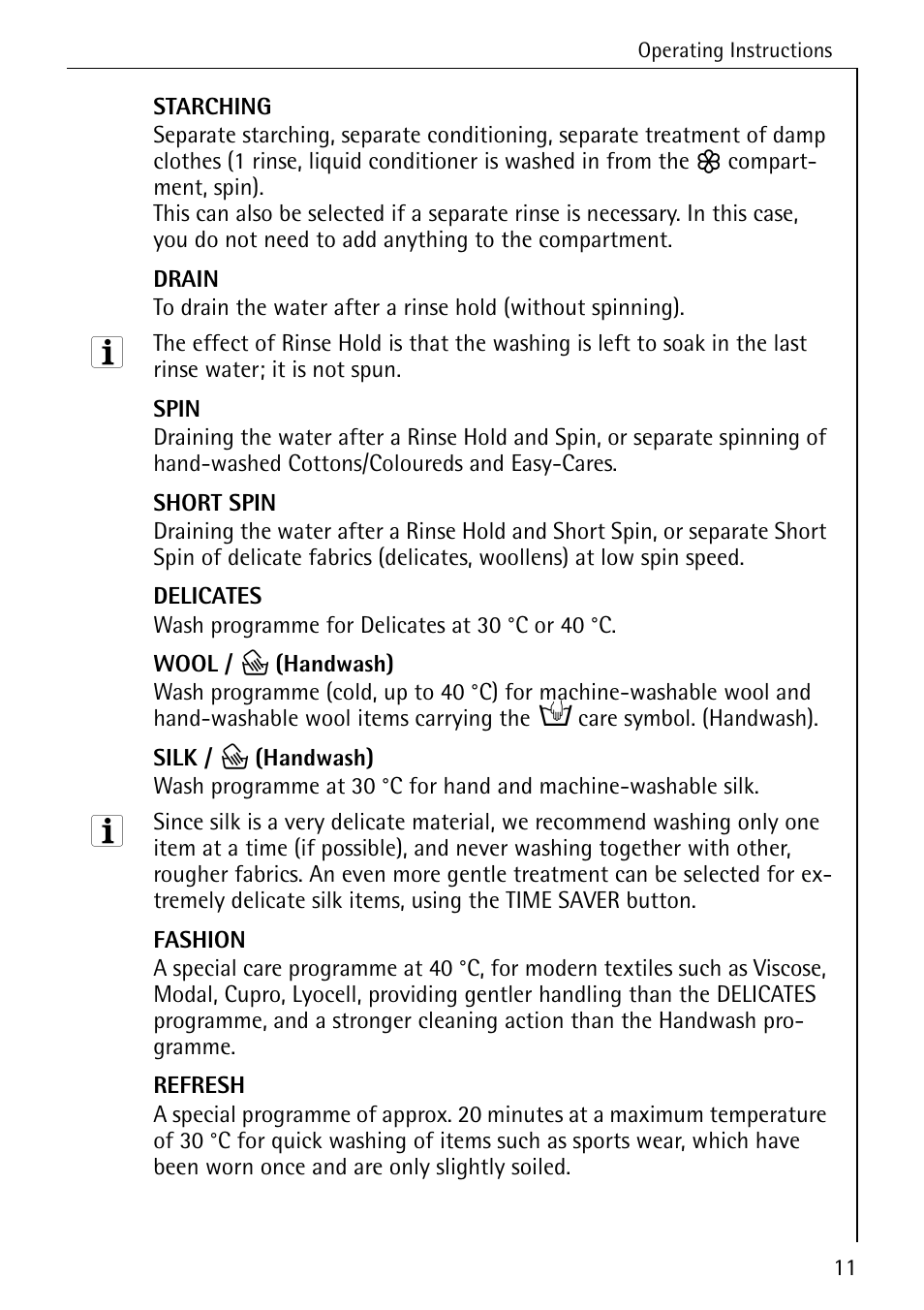 Electrolux LAVAMAT 84745 User Manual | Page 11 / 64