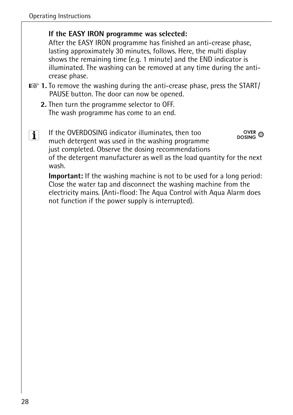 Electrolux LAVAMAT 84745 User Manual | Page 28 / 64