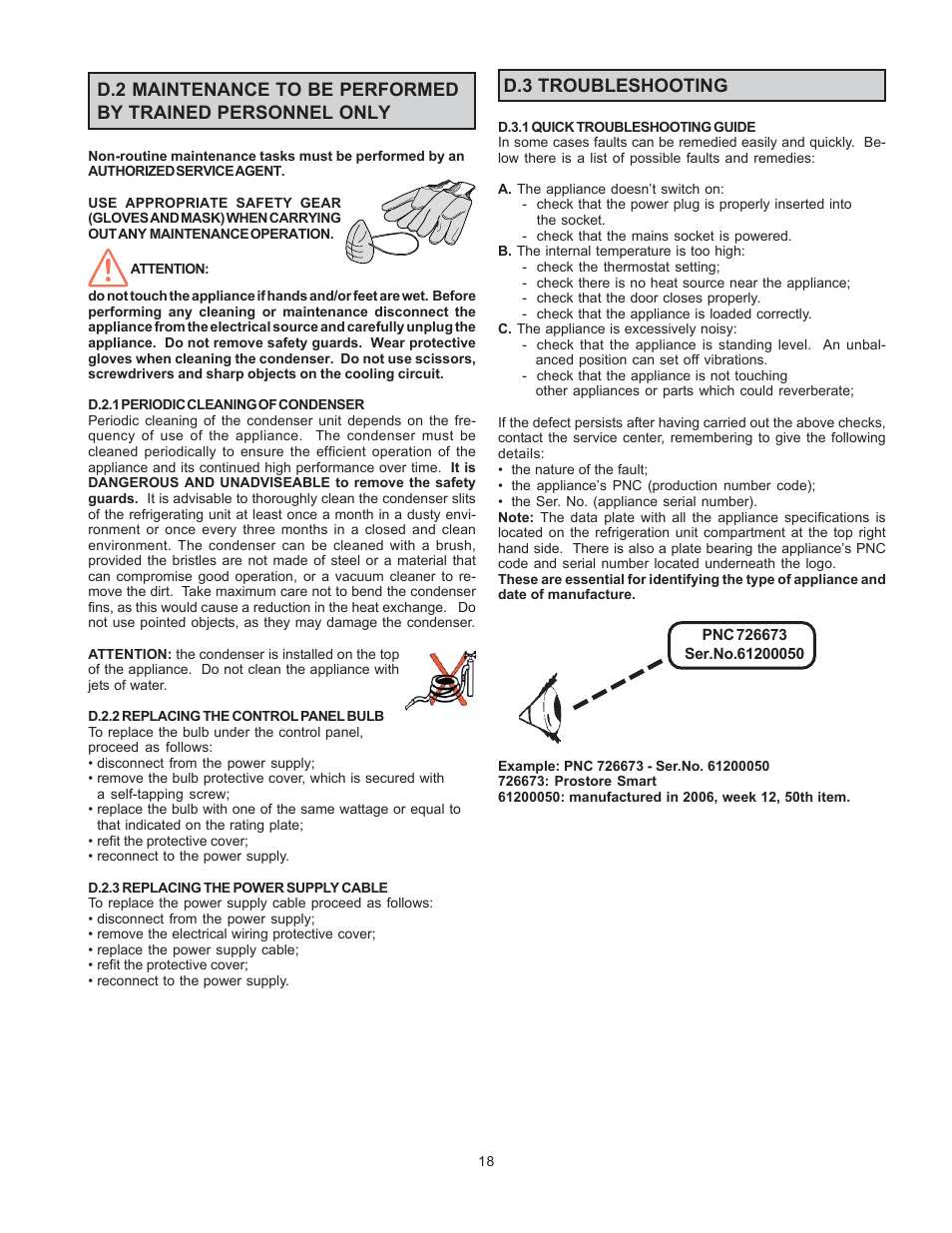 Electrolux 726673 User Manual | Page 18 / 19