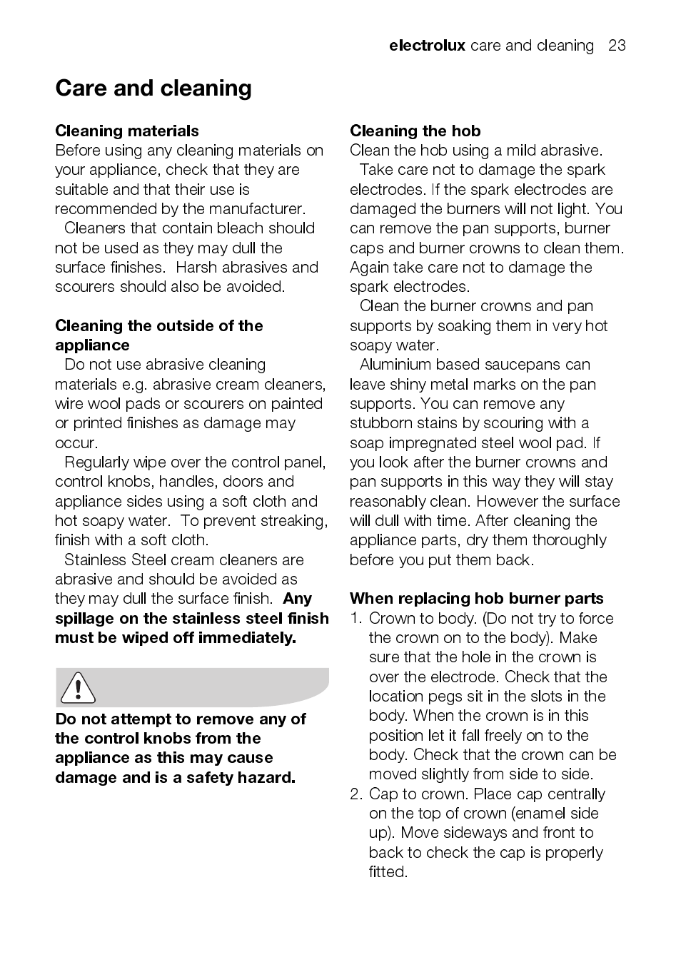 Electrolux EEKG5048 User Manual | Page 23 / 40