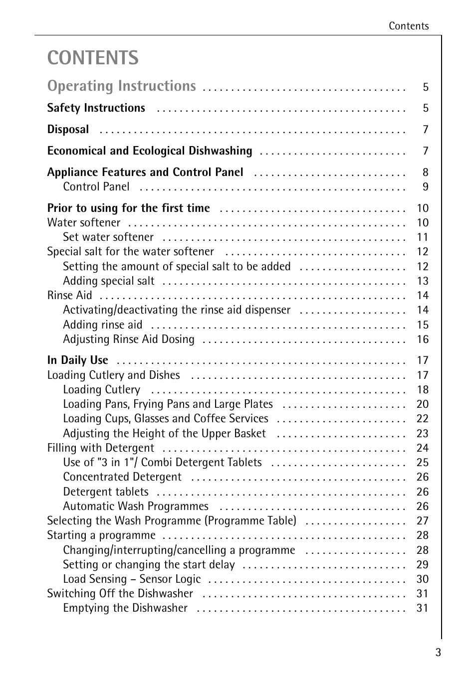 Electrolux 65050 i User Manual | Page 3 / 48