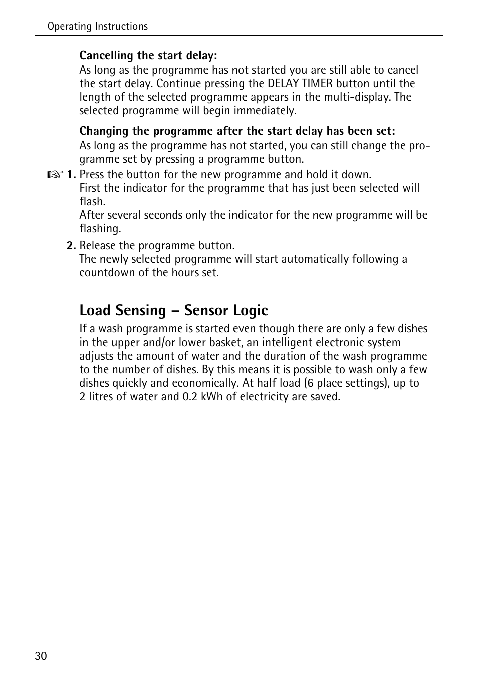 Load sensing – sensor logic | Electrolux 65050 i User Manual | Page 30 / 48