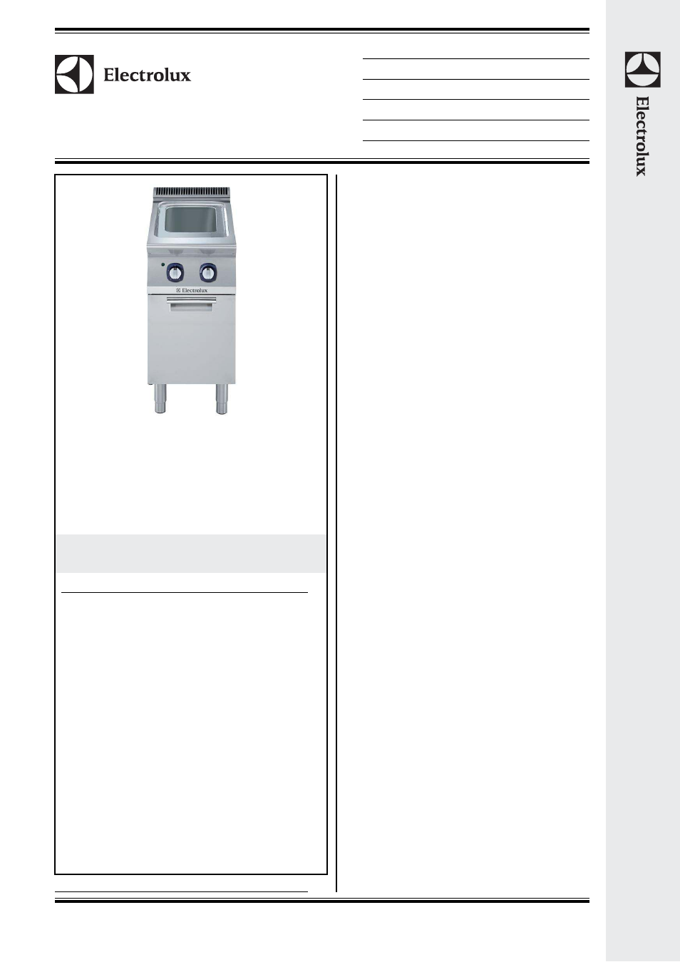 Electrolux Modular Cooking Range Line 700XP User Manual | 3 pages