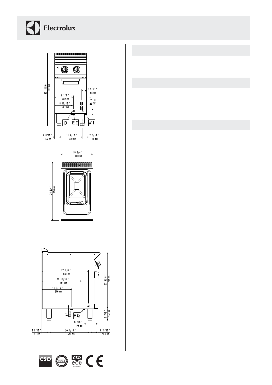 Electrolux Modular Cooking Range Line 700XP User Manual | Page 3 / 3