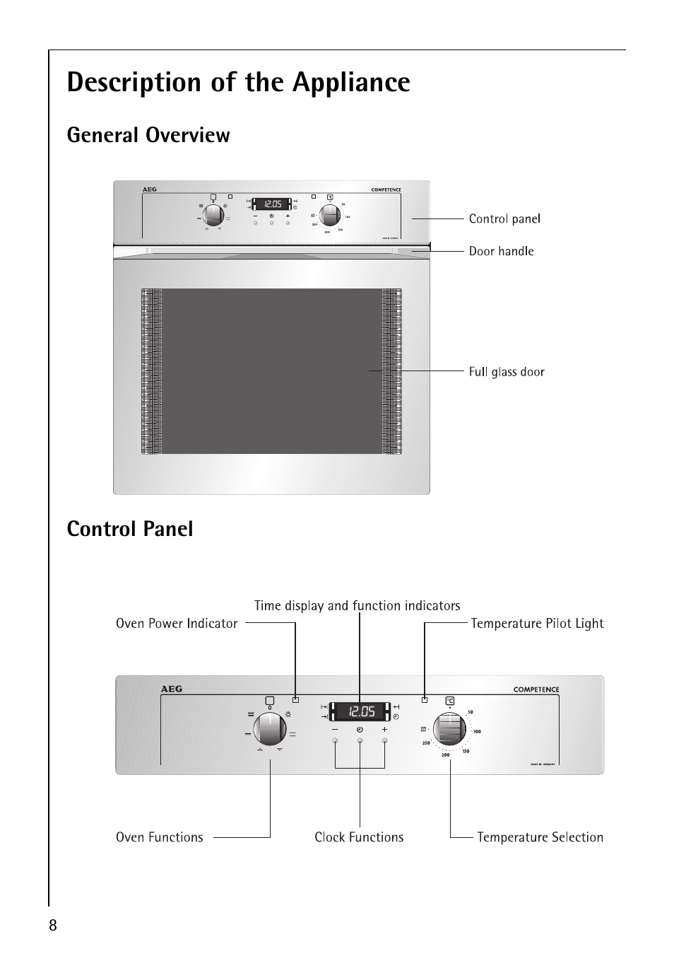 Description of the appliance | Electrolux B1100-2 User Manual | Page 8 / 44