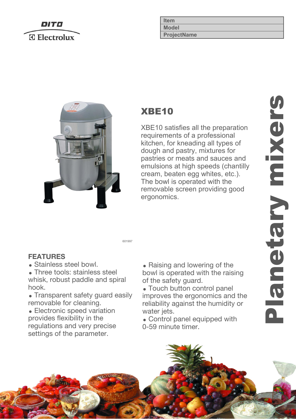 Electrolux XBEF10S User Manual | 4 pages