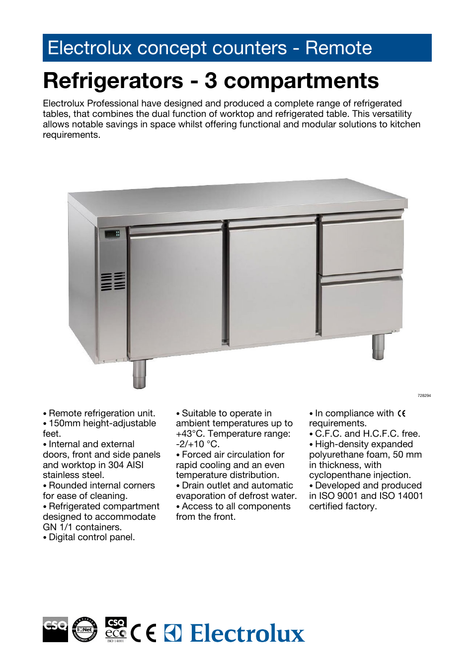 Electrolux 728294 User Manual | 4 pages