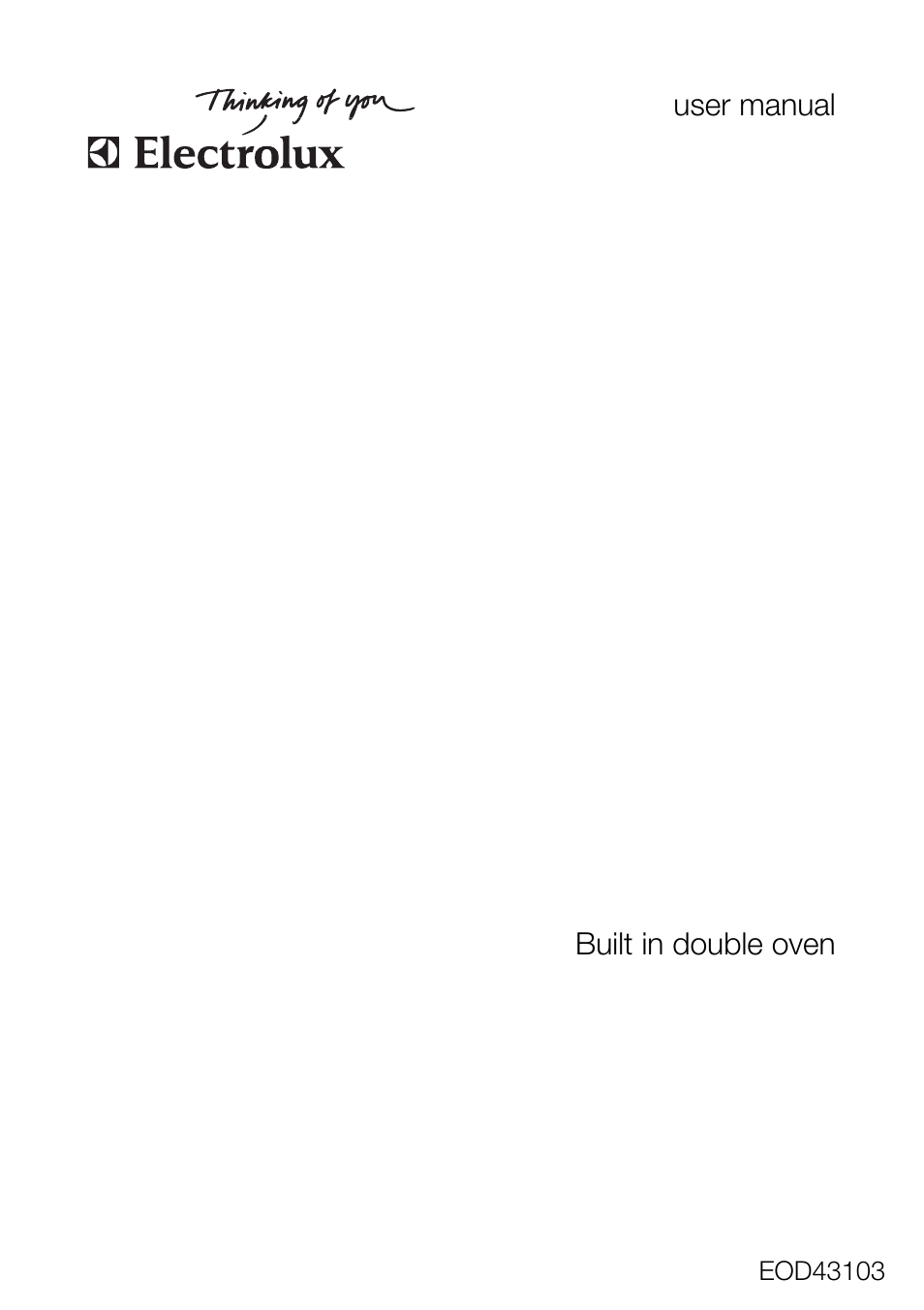 Electrolux EOD43103 User Manual | 32 pages