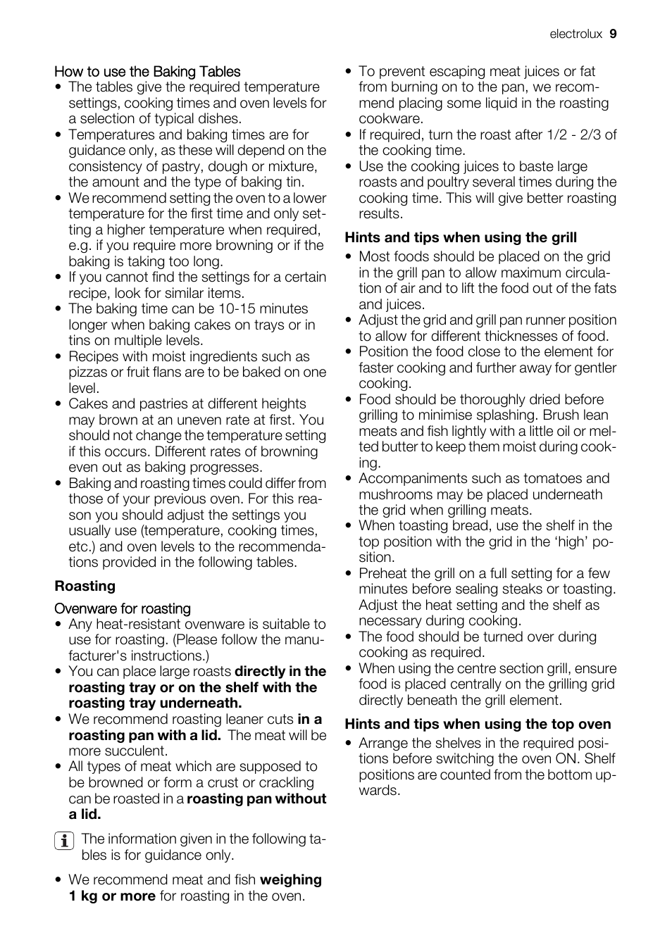 Electrolux EOD43103 User Manual | Page 9 / 32