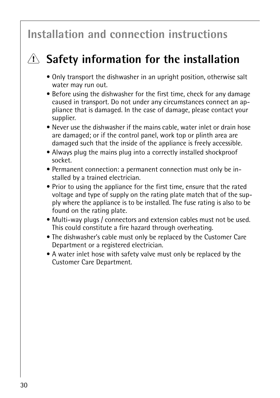 Electrolux 65070 Vi User Manual | Page 30 / 40