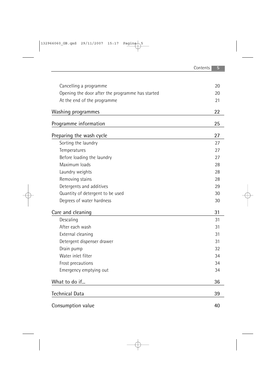 Electrolux WA SL1 E100 User Manual | Page 5 / 52