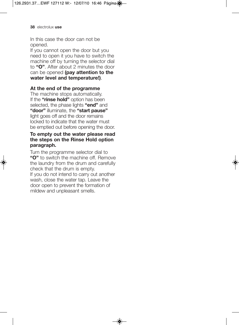 Electrolux EWF 127112 W User Manual | Page 12 / 34