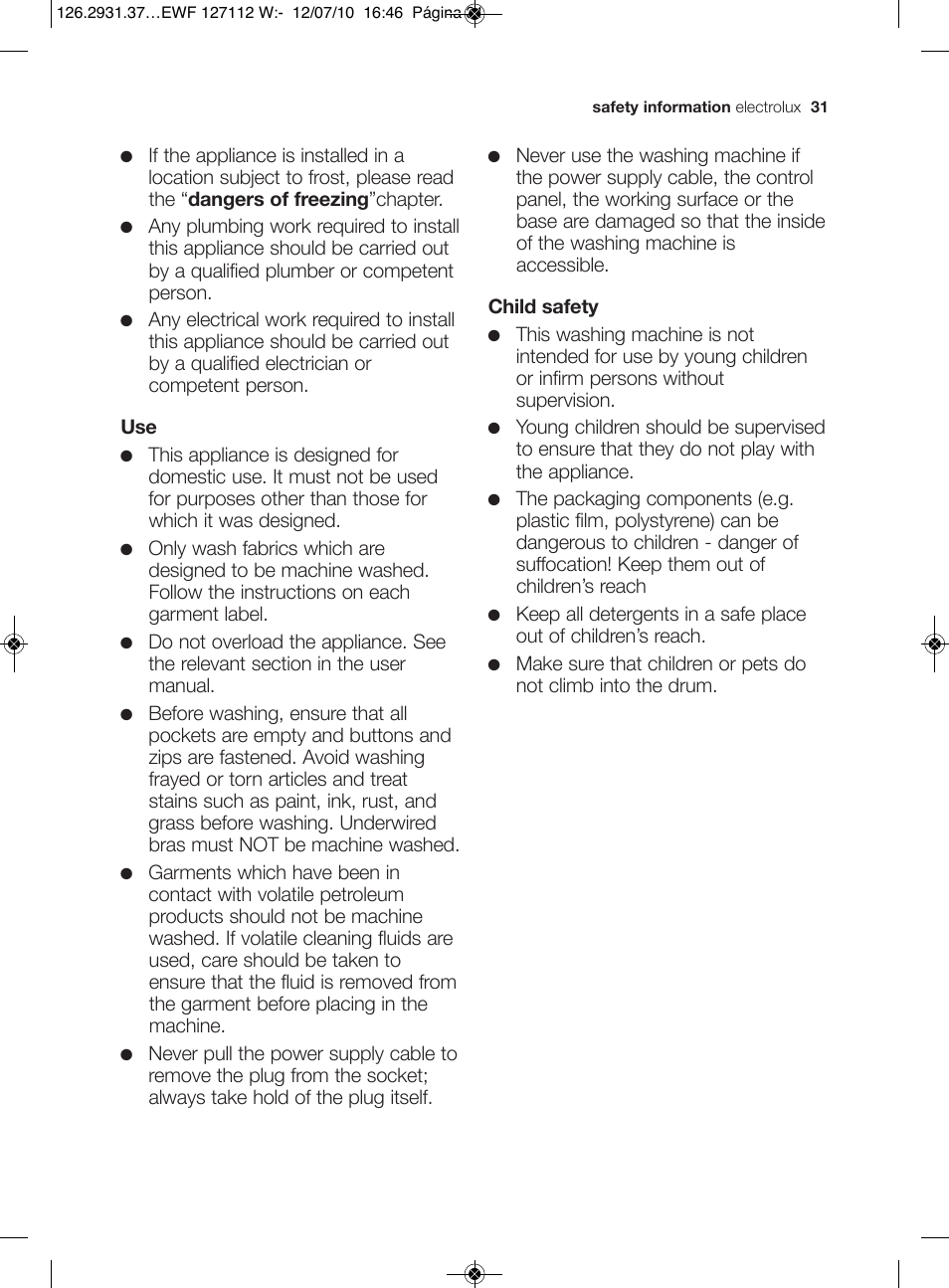 Electrolux EWF 127112 W User Manual | Page 5 / 34