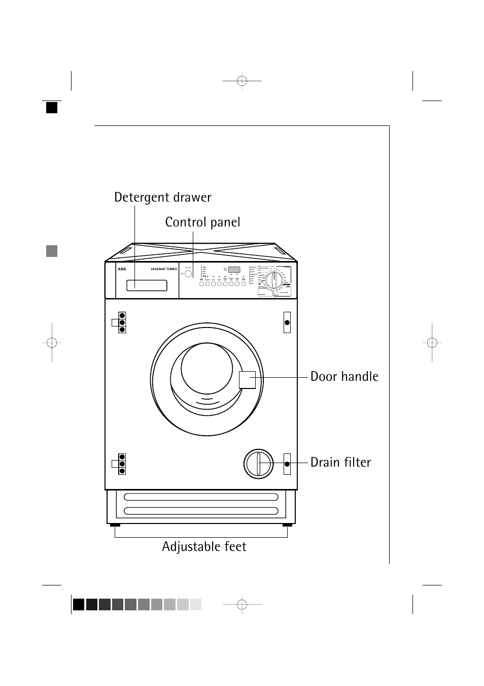 Description of the appliance, Front view | Electrolux 14700 VIT User Manual | Page 11 / 59