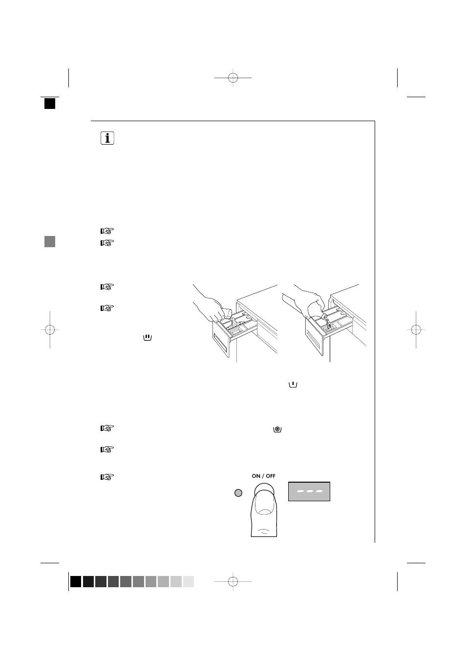 How to wash, Max. load, Load the laundry | Add detergent and additive, Switching the machine on | Electrolux 14700 VIT User Manual | Page 27 / 59