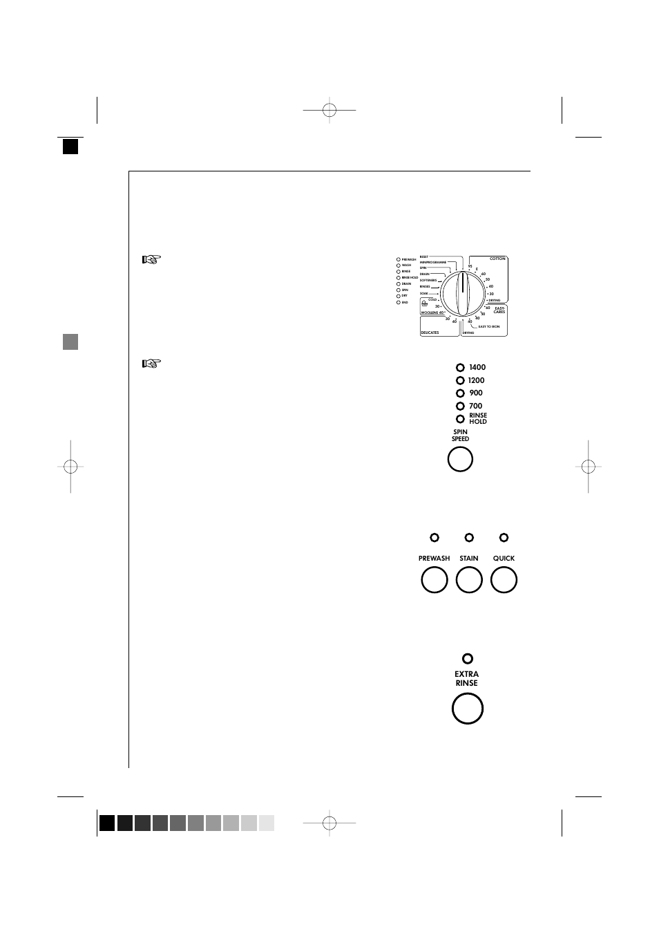 Selection of the desired wash programme, Selection of the spin speed or rinse hold option, Selection of the extra rinse option | The corresponding light comes on, How to wash | Electrolux 14700 VIT User Manual | Page 28 / 59