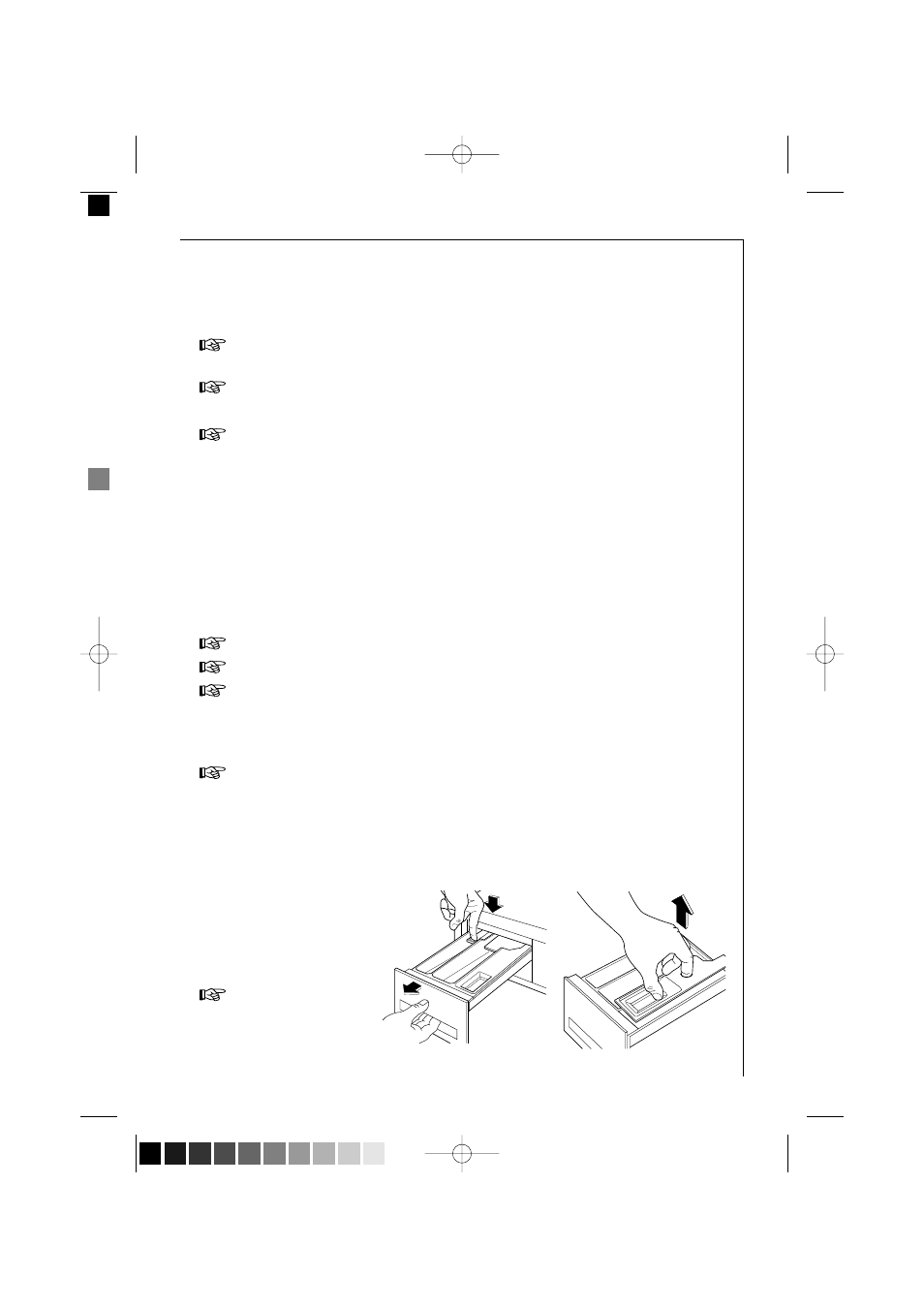 Cleaning and maintenance, After each wash, Periodical cleaning | Exterior, Detergent dispenser drawer | Electrolux 14700 VIT User Manual | Page 35 / 59