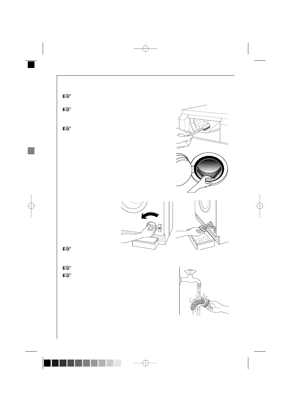Door seal, Drain filter, Water inlet filter | Electrolux 14700 VIT User Manual | Page 36 / 59