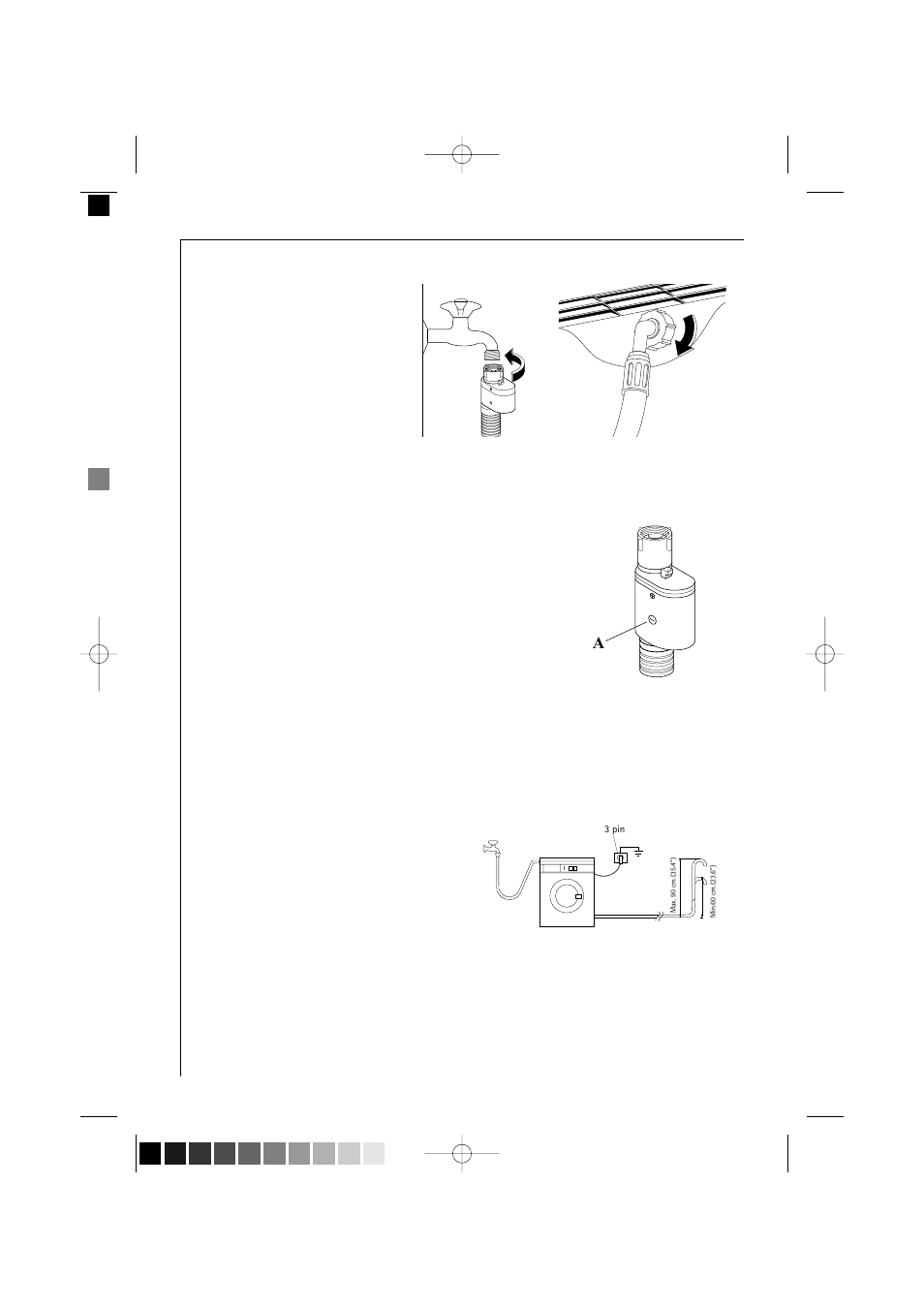 Water inlet (cold water connection only), Water drainage | Electrolux 14700 VIT User Manual | Page 52 / 59