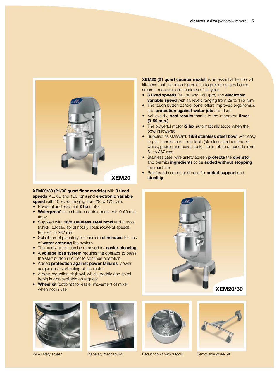 Xem20, Xem20/0 | Electrolux Dito XEM10 User Manual | Page 5 / 8