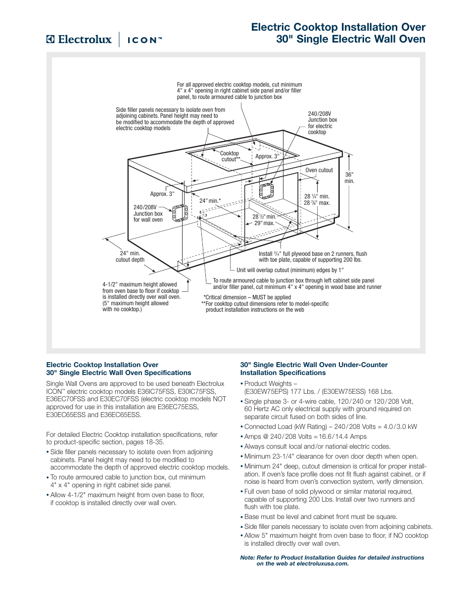 Electrolux 30" Wall Oven User Manual | Page 8 / 8