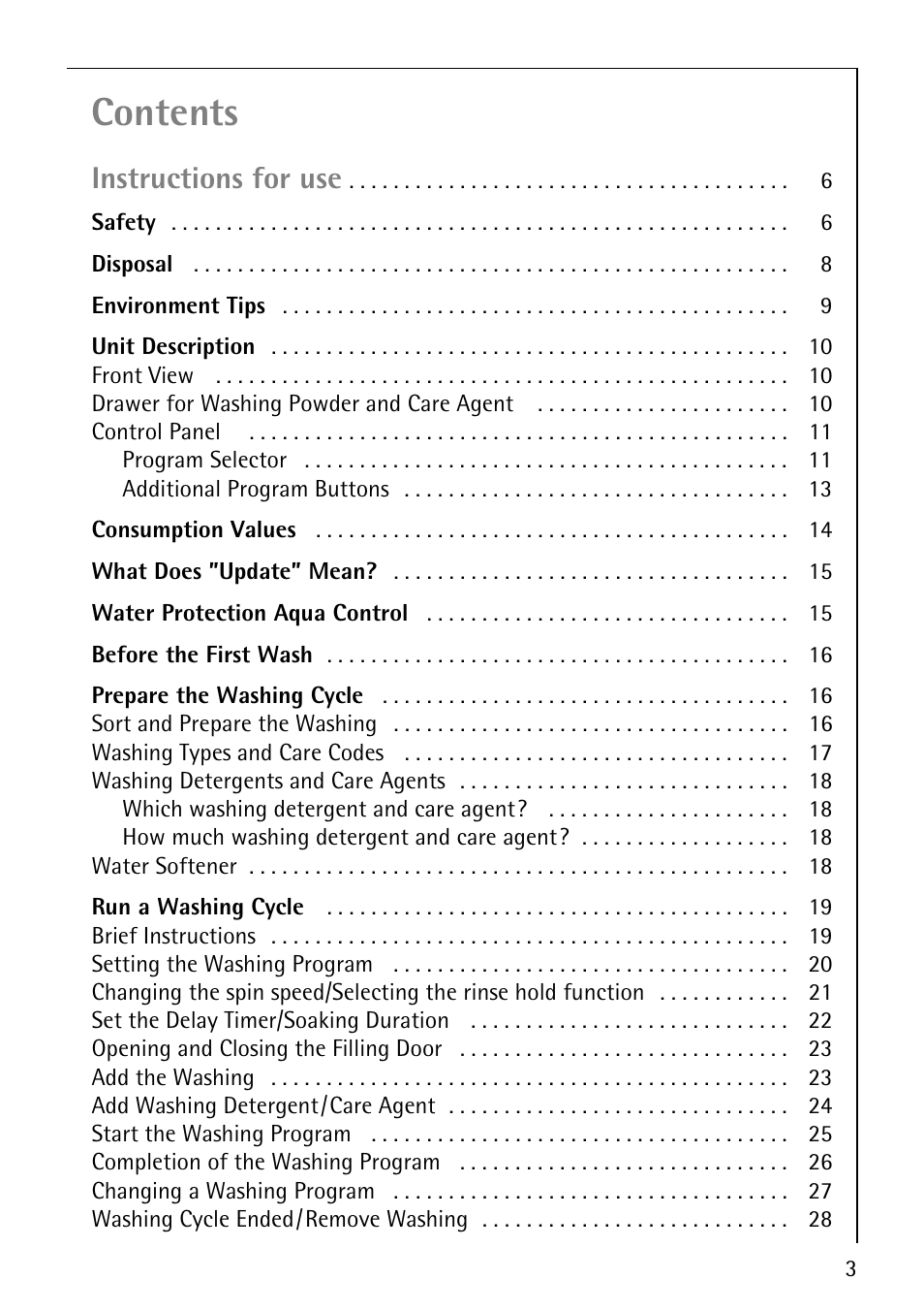 Electrolux LAVAMAT BELLA 3450 User Manual | Page 3 / 56