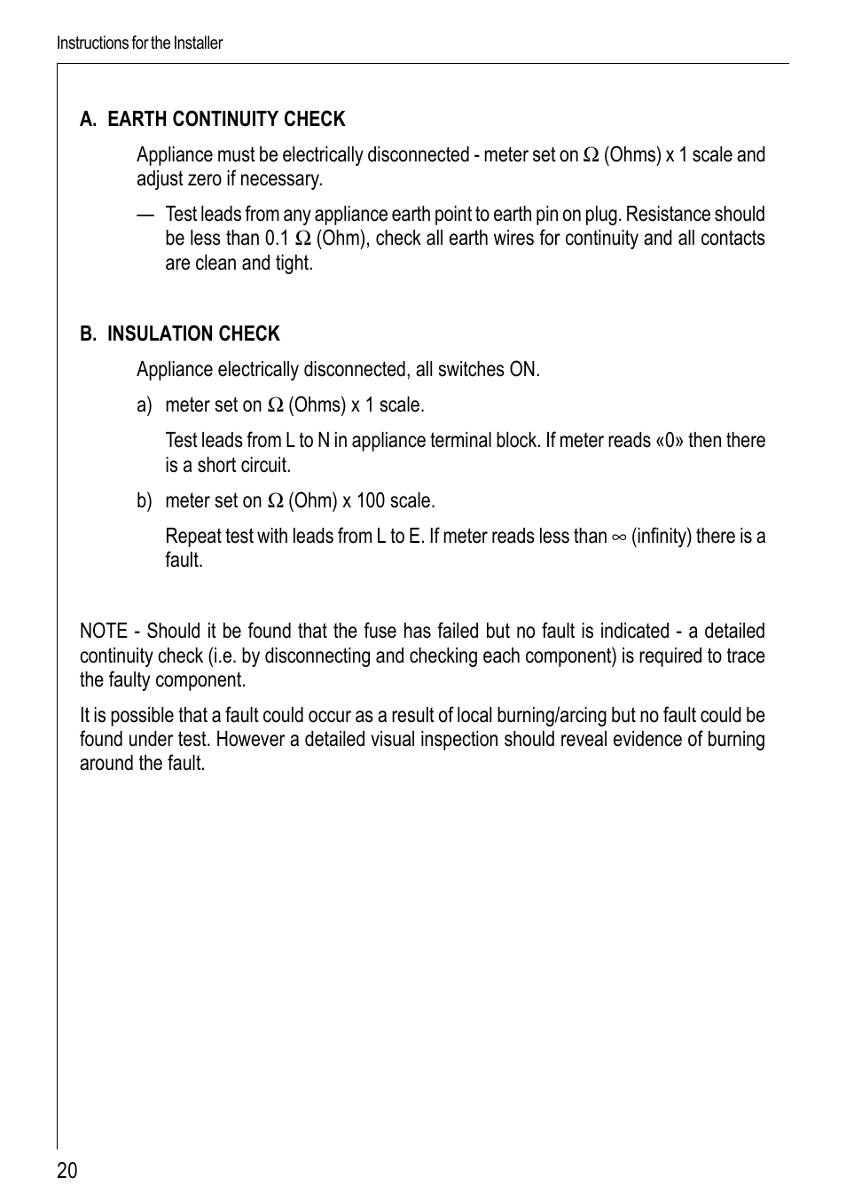 Electrolux 69802 G User Manual | Page 20 / 24