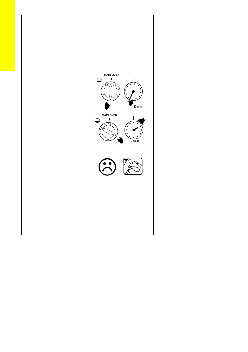 Main oven cleaning cycle, General | Electrolux CSG 558 User Manual | Page 30 / 52