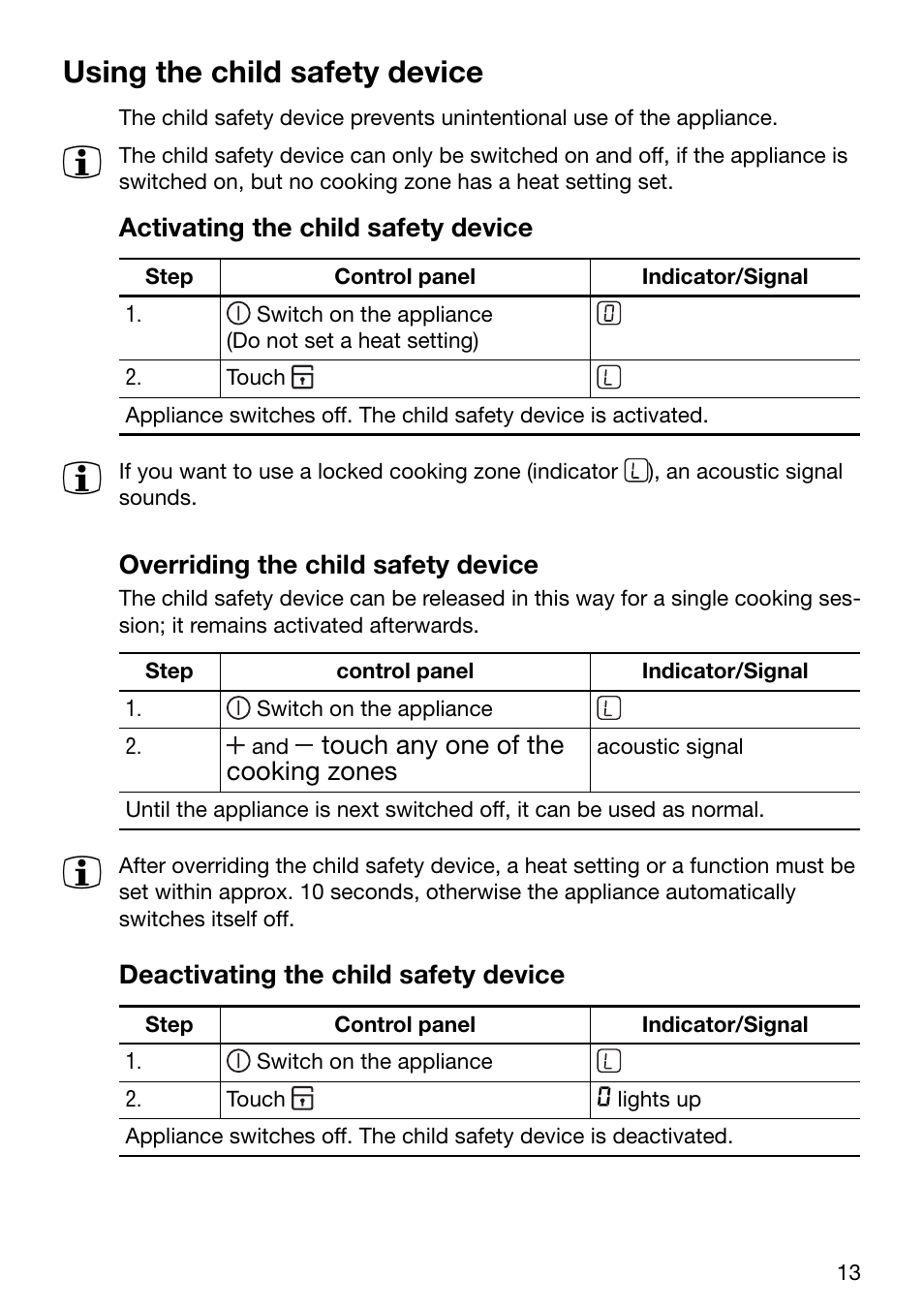 Using the child safety device | Electrolux EHD 72100-X User Manual | Page 13 / 32