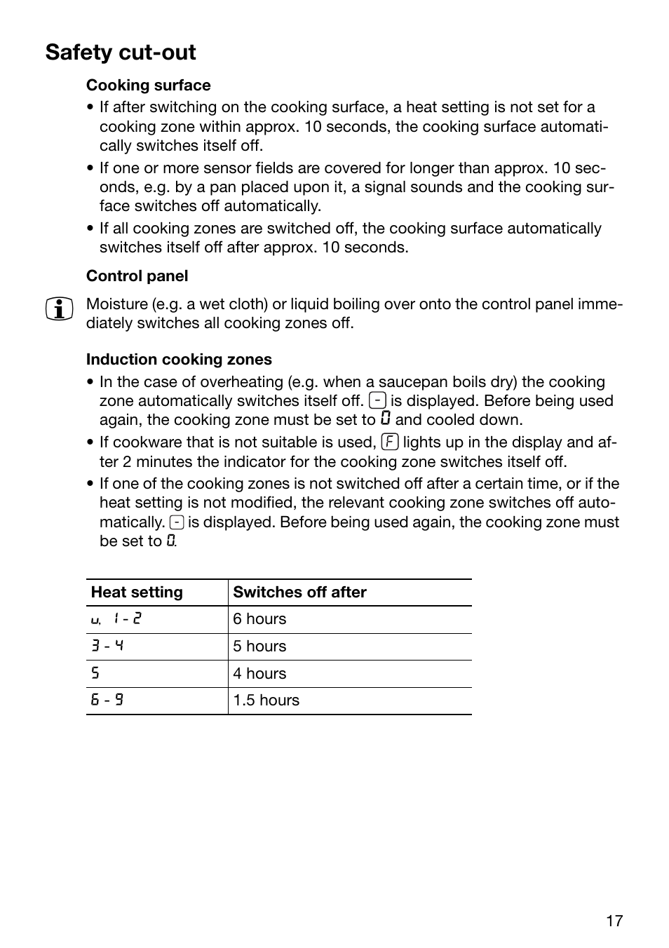 Safety cut-out | Electrolux EHD 72100-X User Manual | Page 17 / 32