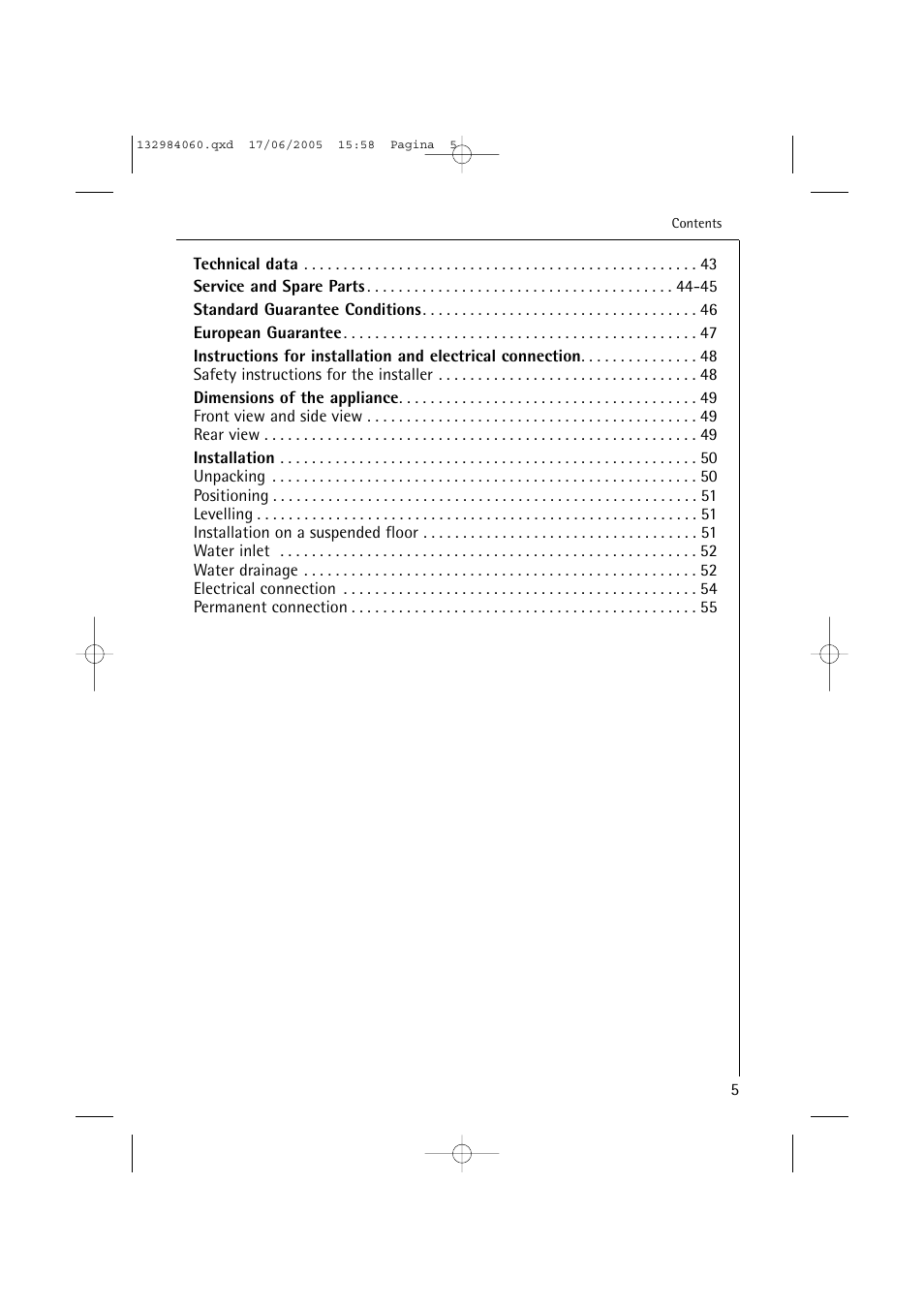 Electrolux 16830 User Manual | Page 5 / 56