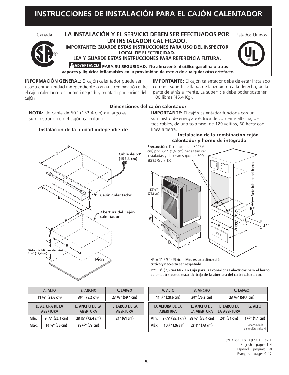 Electrolux 318201810 User Manual | Page 5 / 12