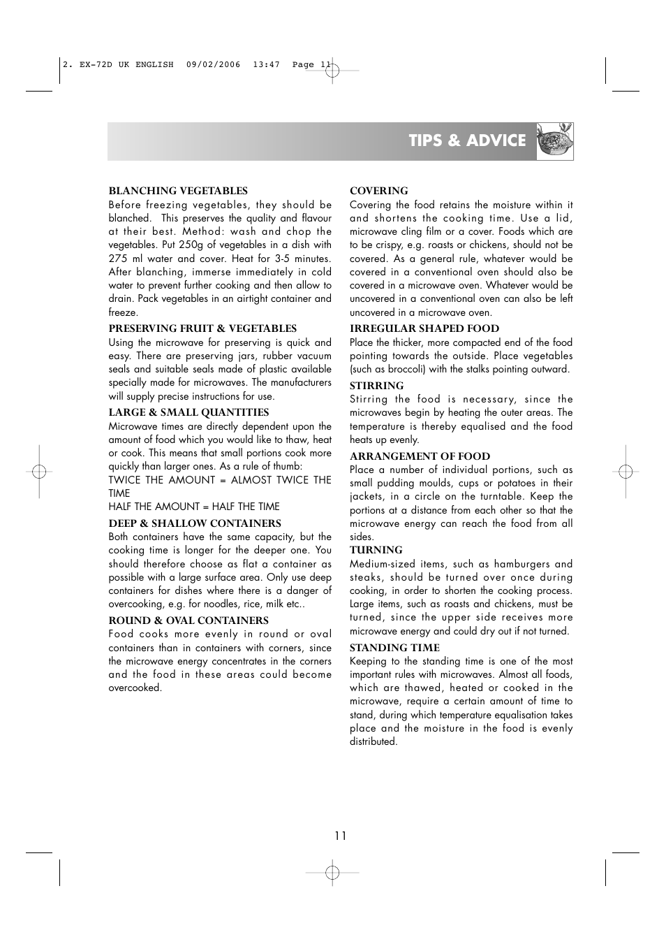 Tips & advice | Electrolux EMS2685 User Manual | Page 13 / 44