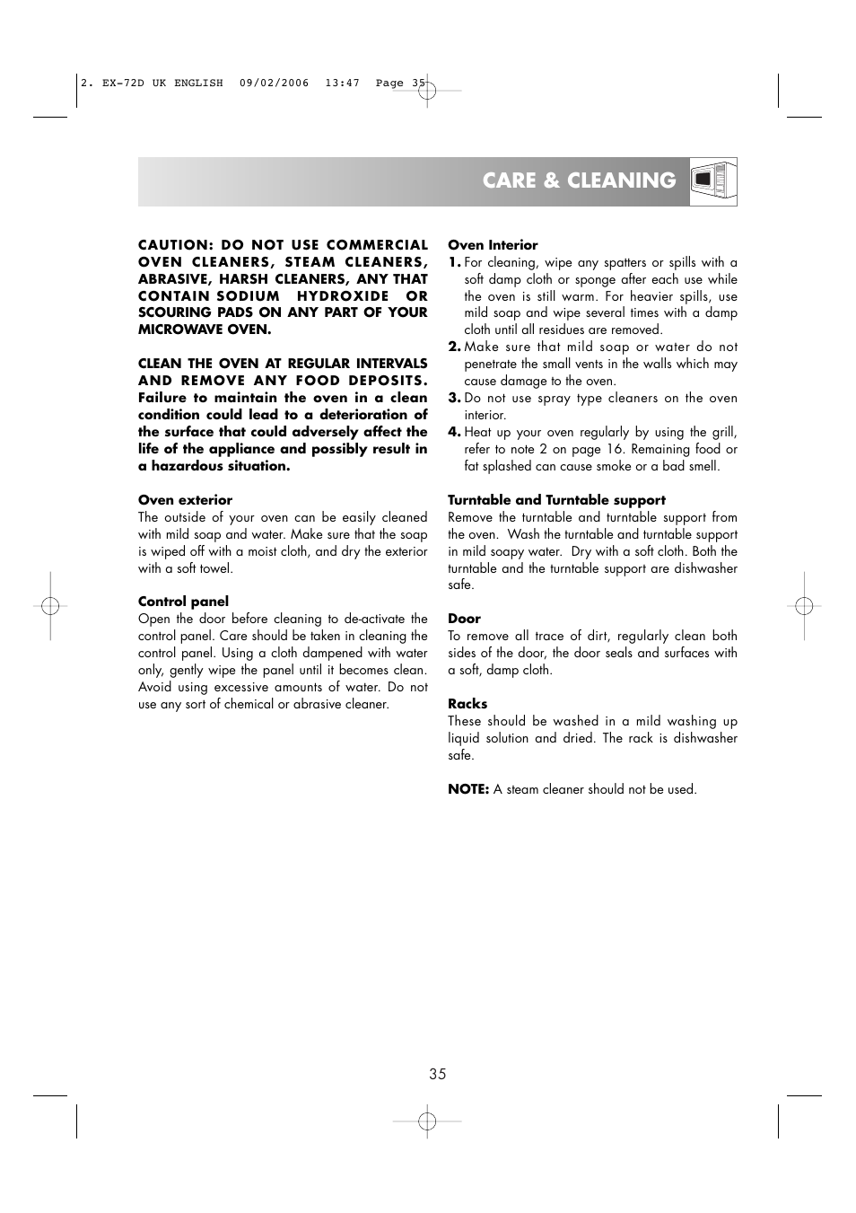 Care & cleaning | Electrolux EMS2685 User Manual | Page 37 / 44