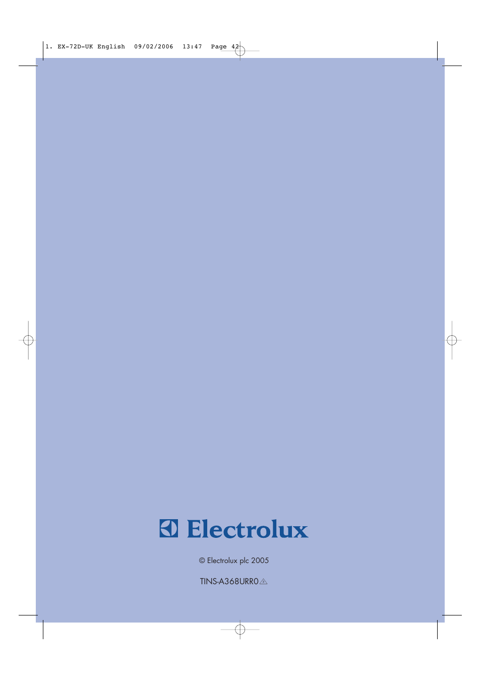 Tins-a368urr0 | Electrolux EMS2685 User Manual | Page 44 / 44