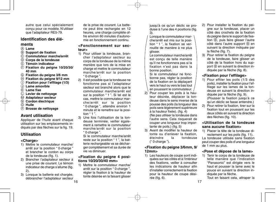 Panasonic ER508 User Manual | Page 10 / 52