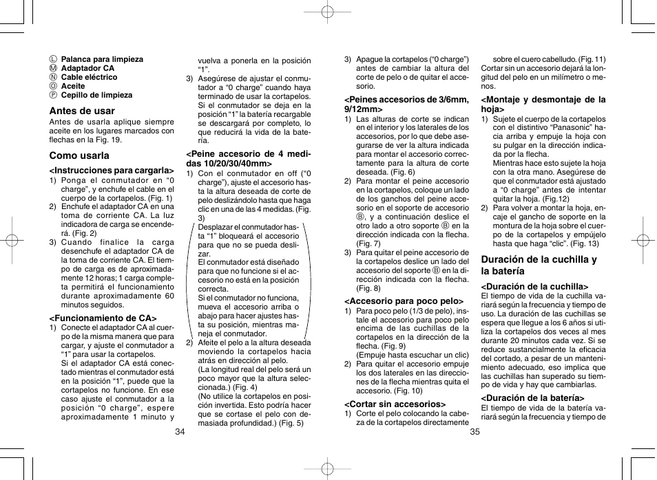 Panasonic ER508 User Manual | Page 19 / 52