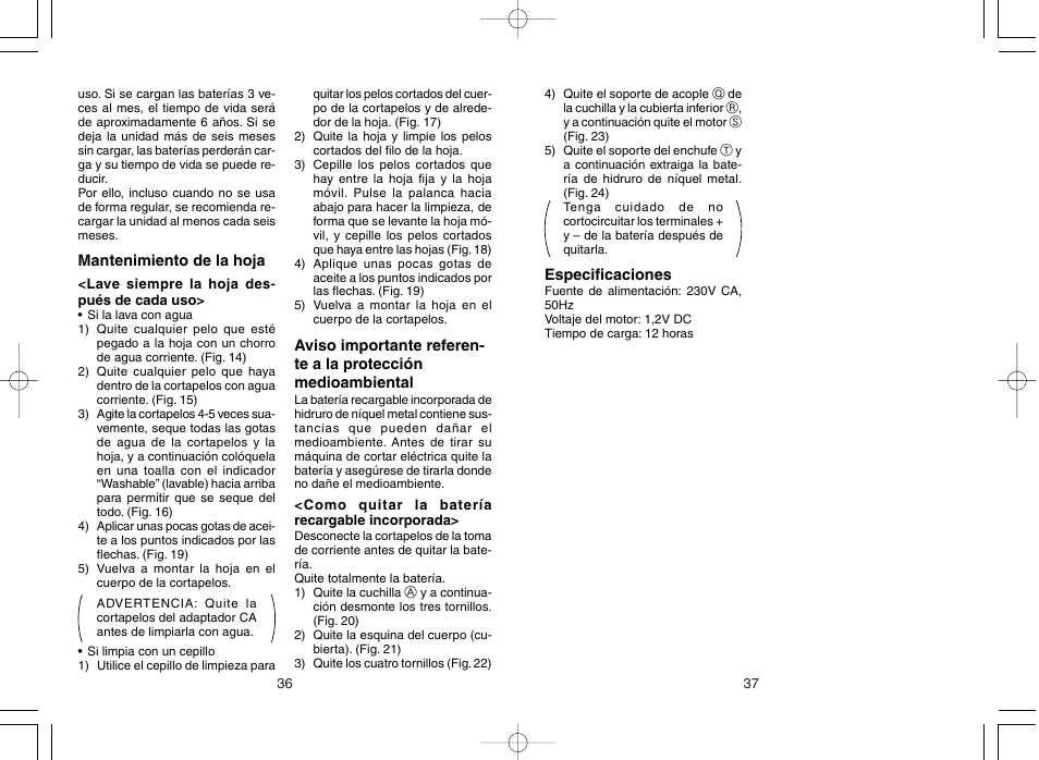 Panasonic ER508 User Manual | Page 20 / 52