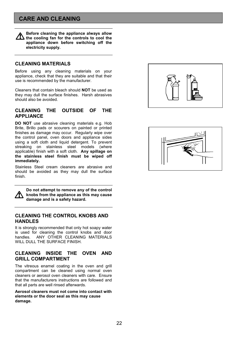 Care and cleaning | Electrolux EOU 5330 User Manual | Page 22 / 40