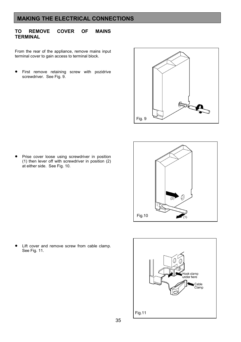 Making the electrical connections | Electrolux EOU 5330 User Manual | Page 35 / 40