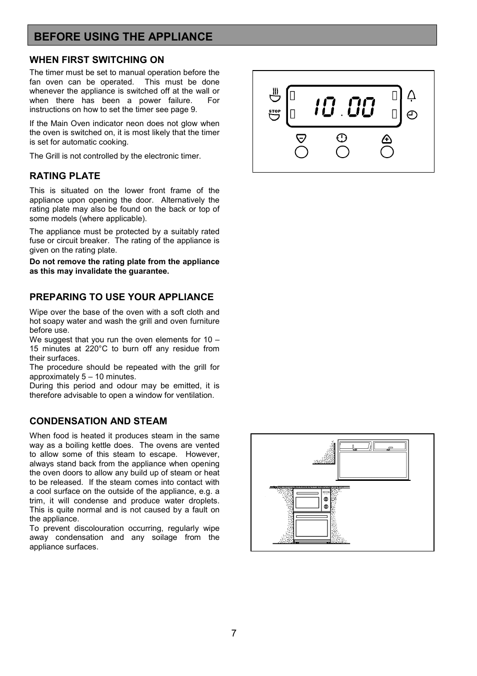 Before using the appliance | Electrolux EOU 5330 User Manual | Page 7 / 40